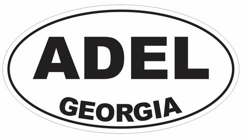 Adel Georgia Oval Bumper Sticker or Helmet Sticker D2976 Euro Oval - Winter Park Products