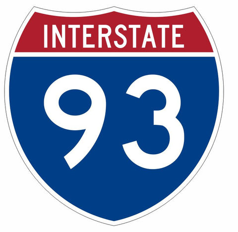 Interstate 93 Sticker Decal R940 Highway Sign - Winter Park Products