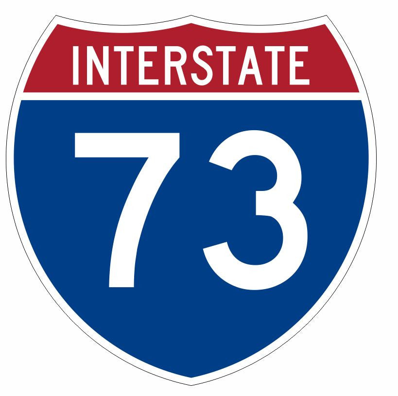 Interstate 73 Sticker Decal R921 Highway Sign - Winter Park Products