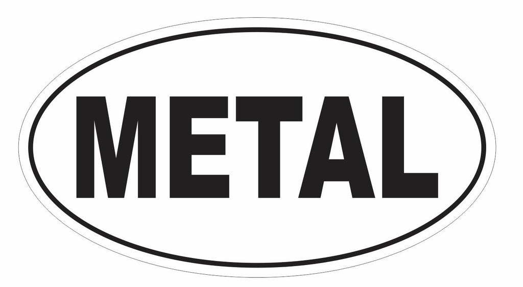 METAL Oval Bumper Sticker or Helmet Sticker D2918 Laptop Cell Euro Oval - Winter Park Products