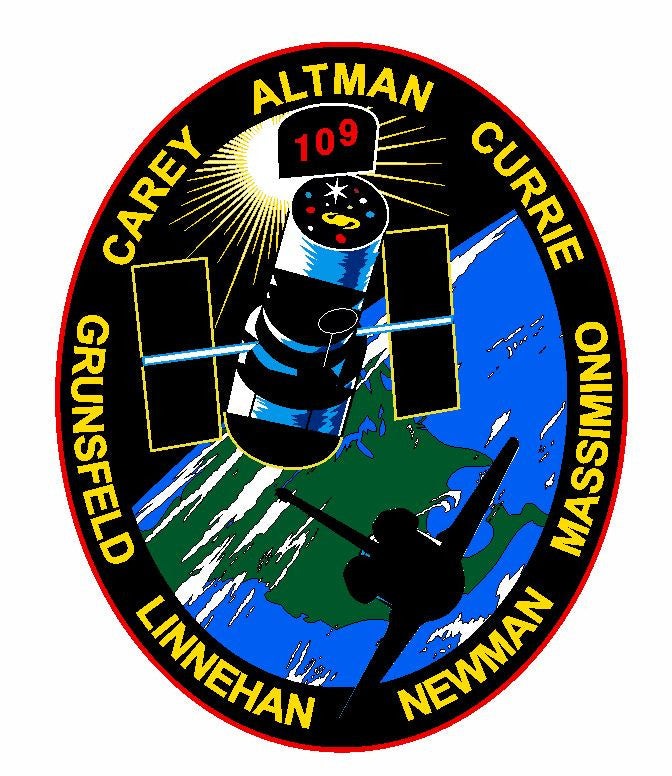 STS-109 Nasa Columbia Sticker M524 Space Program - Winter Park Products