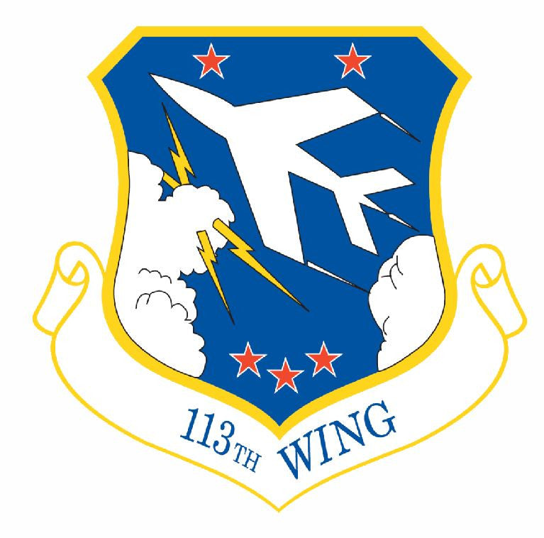 113th Wing Sticker Military Decal M436 - Winter Park Products