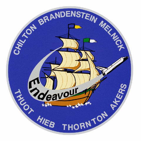 STS-49 Nasa Endeavour Sticker M601 Space Program - Winter Park Products