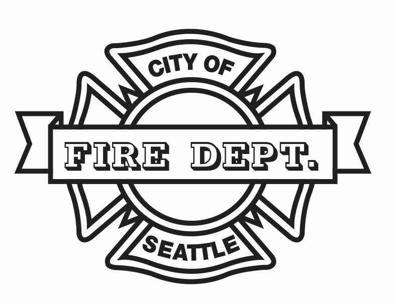 Seattle Fire Dept Sticker Decal R862 - Winter Park Products