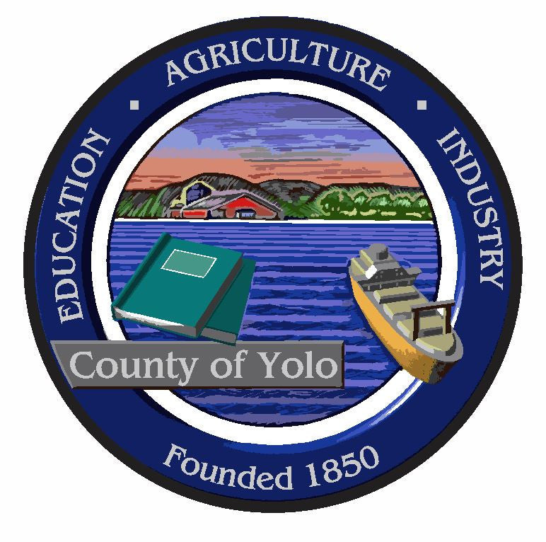 Seal of Yolo County California Sticker Decal R834 - Winter Park Products