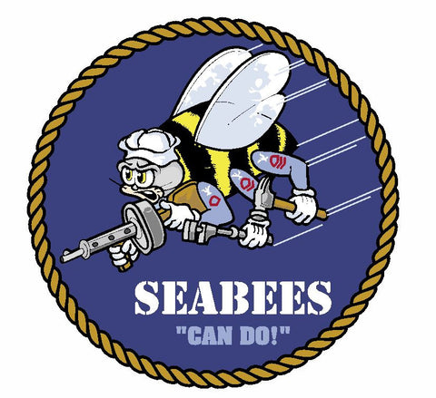 Seabees Sticker Military Decal M337 - Winter Park Products
