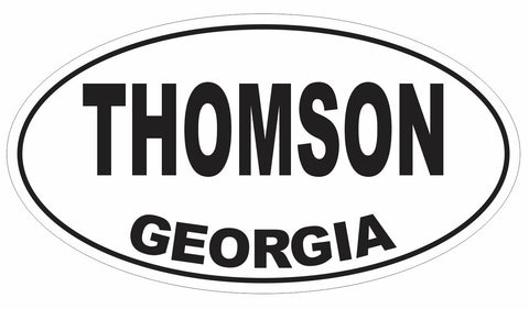 Thomson Georgia Oval Bumper Sticker or Helmet Sticker D2965 Euro Oval - Winter Park Products