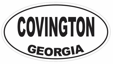 Covington Georgia Oval Bumper Sticker or Helmet Sticker D2930 Euro Oval - Winter Park Products