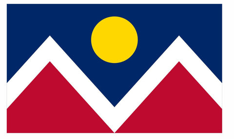 Denver Colorado Flag Sticker Decal F688 - Winter Park Products