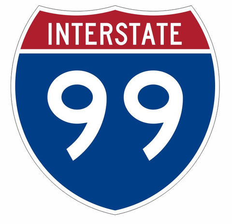 Interstate 99 Sticker Decal R945 Highway Sign - Winter Park Products