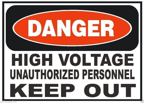 Danger High Voltage Keep Out Off OSHA Safety Sign Decal Sticker Label D281 - Winter Park Products