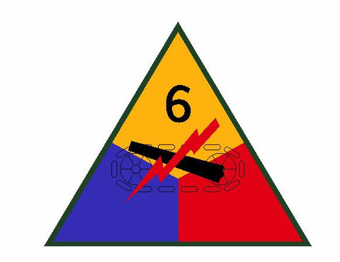 6th Armored Division Sticker Military Decal M355 - Winter Park Products
