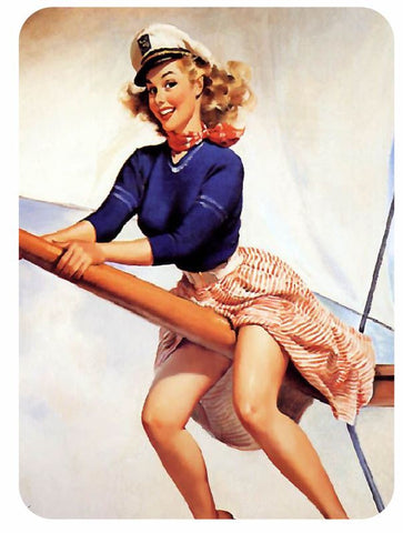 Vintage Style Pin Up Girl Sticker P103 Pinup Girl Sticker - Winter Park Products