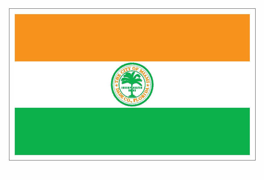 Miami Florida Flag Sticker / Decal F677 - Winter Park Products