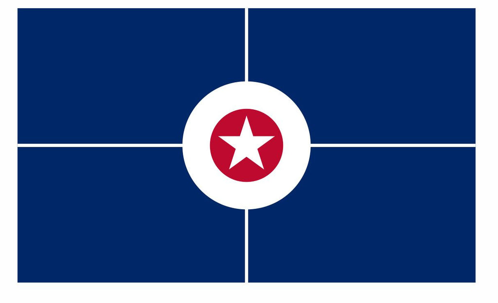 Indianapolis Indiana Flag Sticker Decal F690 - Winter Park Products