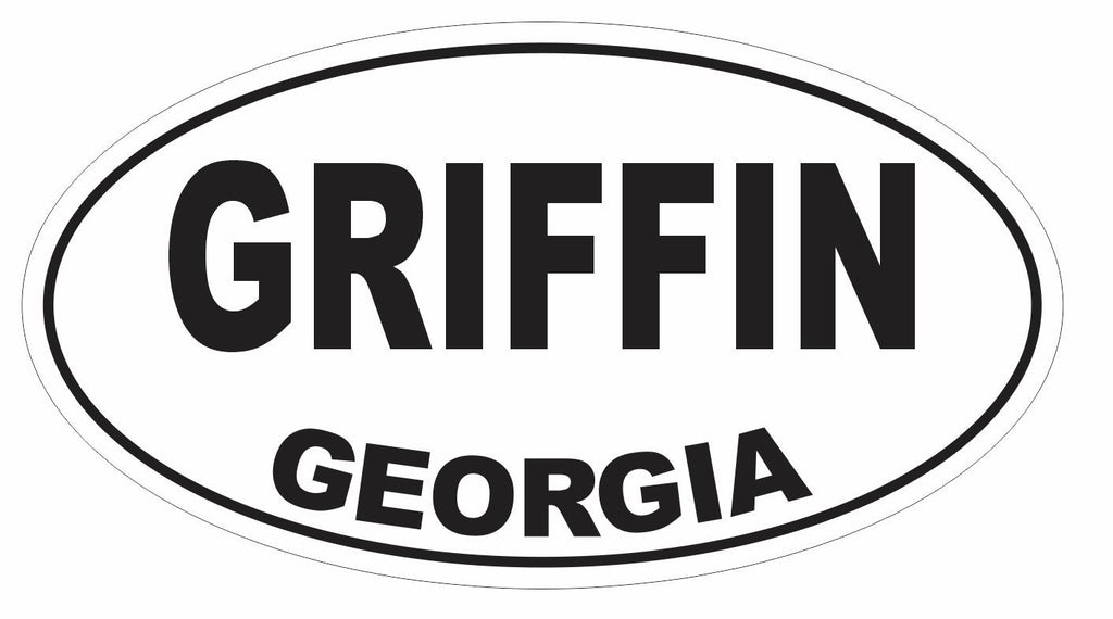 Griffin Georgia Oval Bumper Sticker or Helmet Sticker D2941 Euro Oval - Winter Park Products