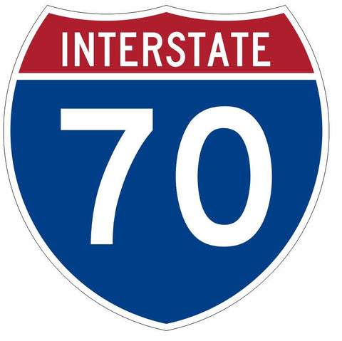Interstate 70 Sticker Decal R918 Highway Sign - Winter Park Products