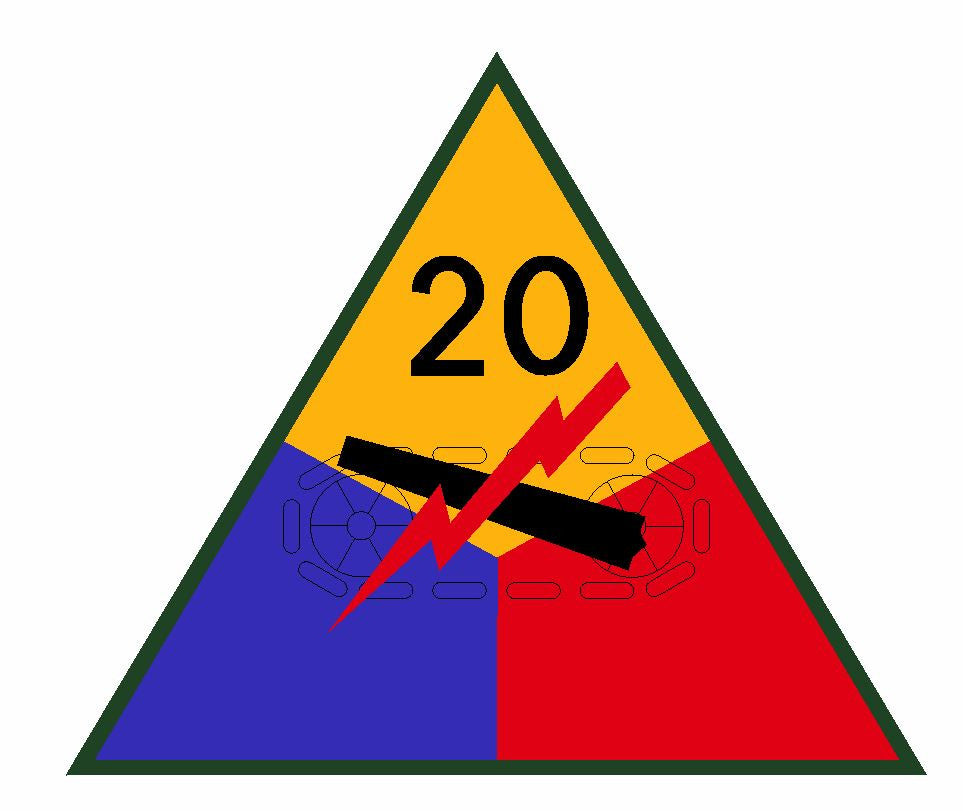 20th Armored Division Sticker Military Decal M367 - Winter Park Products