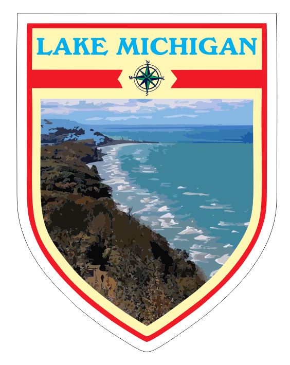 Lake Michigan Sticker Decal R7042