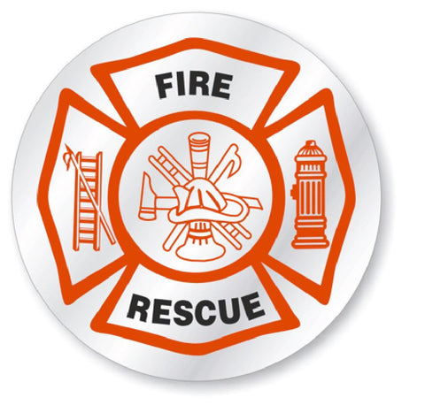 Fire Rescue Hard Hat Decal Hardhat Sticker Helmet Label H178 - Winter Park Products