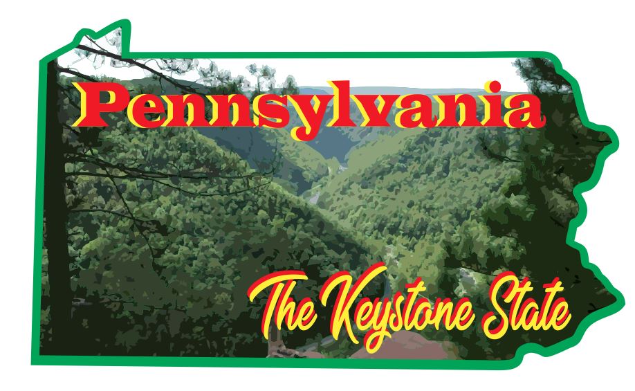 Pennsylvania Sticker Decal R7073