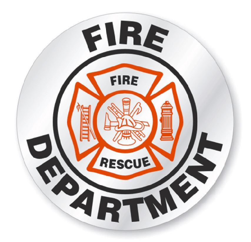 Fire Department Hard Hat Decal Hardhat Sticker Helmet Label H177 - Winter Park Products