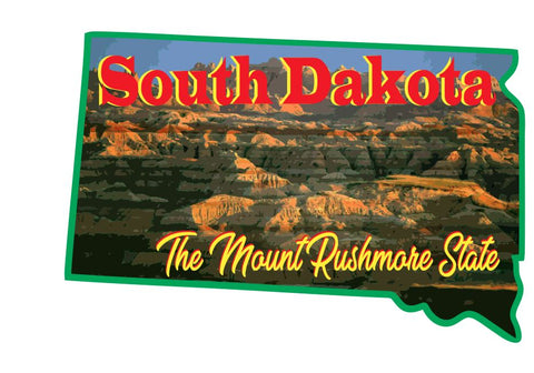 South Dakota Sticker Decal R7069