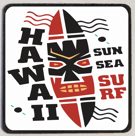 M193 Hawaii Surf Refrigerator Magnet