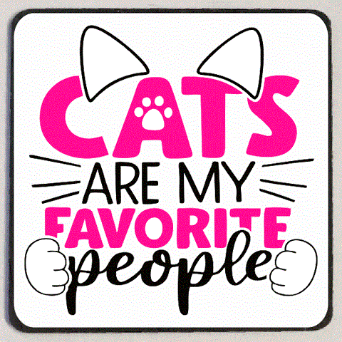 M238 Cats Are My favorite People Refrigerator Magnet
