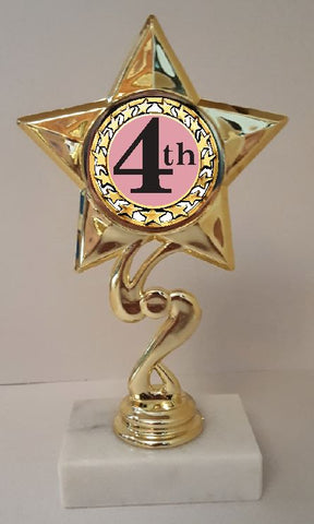 4th Place Trophy 7" Tall  AS LOW AS $3.99 each FREE SHIPPING T03N16