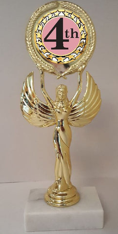 4th Place Trophy 8-1/4" Tall  AS LOW AS $3.99 each FREE SHIPPING T05N16