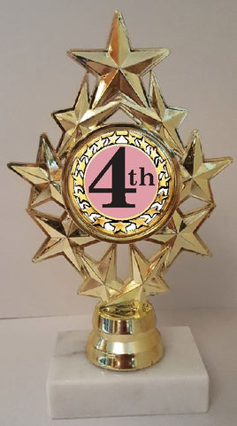 4th Place Trophy 7" Tall  AS LOW AS $3.99 each FREE SHIPPING T04N16