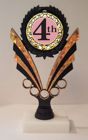 4th Place Trophy 7-1/4" Tall  AS LOW AS $3.99 each FREE SHIPPING T06N16