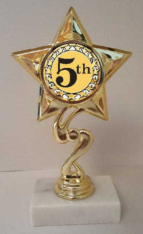 5th Place Trophy 7" Tall  AS LOW AS $3.99 each FREE SHIPPING T03N17