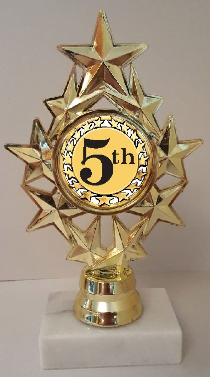 5th Place Trophy 7" Tall  AS LOW AS $3.99 each FREE SHIPPING T04N17