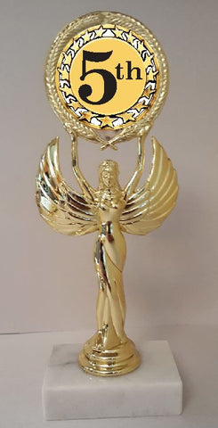 5th Place Trophy 8-1/4" Tall  AS LOW AS $3.99 each FREE SHIPPING T05N17