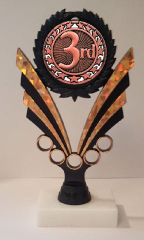 3rd Place Third Place Trophy 7-1/4" Tall  AS LOW AS $3.99 each FREE SHIP T06N15