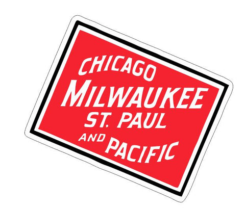 Chicago Milwaukee Railroad Sticker R7103 Railroad Railway Train Sign