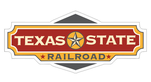 Texas State Railroad Sticker R7102 Railroad Railway Train Sign YOU CHOOSE SIZE