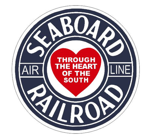 Seaboard Railroad Sticker R7098 Blue Railroad Railway Train Sign YOU CHOOSE SIZE