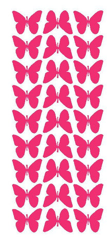 Hot Pink 1" Butterfly Stickers BRIDAL SHOWER Wedding Envelope Seals School arts & Crafts - Winter Park Products