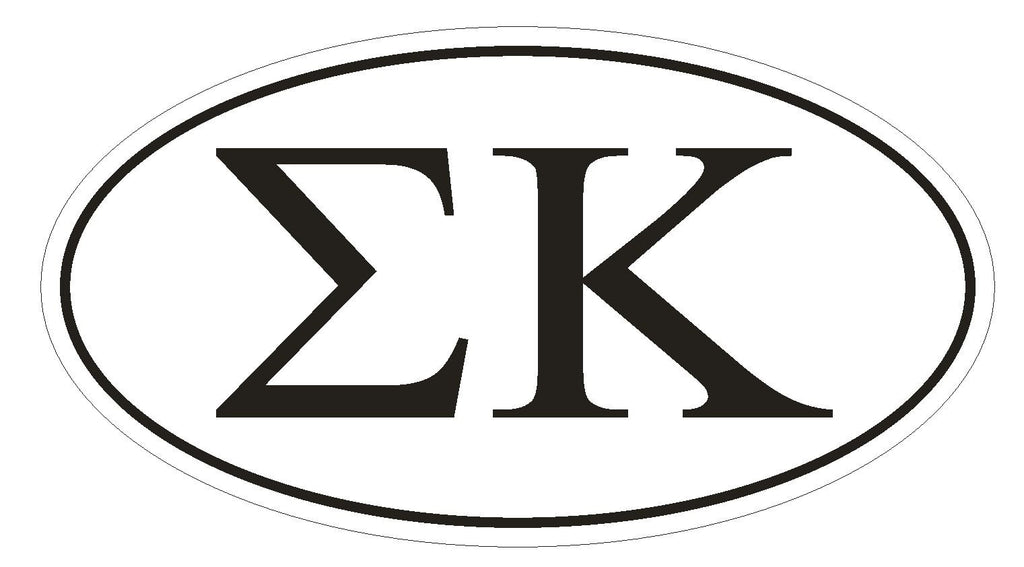 Sigma Kappa Sorority EURO OVAL Bumper Sticker or Helmet Sticker D582 - Winter Park Products