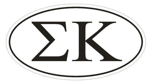 Sigma Kappa Sorority EURO OVAL Bumper Sticker or Helmet Sticker D582 - Winter Park Products