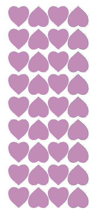 Lilac 1" Heart Stickers BRIDAL SHOWER Wedding Envelope Seals School arts & Crafts - Winter Park Products