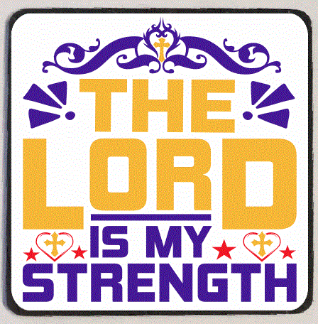 M227 The Lord is my strength Refrigerator Magnets