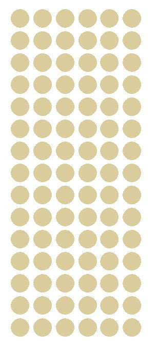 1/2" BEIGE TAN Round Vinyl Color Coded Inventory Label Dots Stickers - Winter Park Products