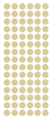 1/2" BEIGE TAN Round Vinyl Color Coded Inventory Label Dots Stickers - Winter Park Products