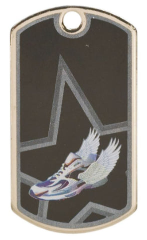 Track Runner Dog Tag Award Trophy Sports W/Free Bead Chain FREE SHIPPING DT110 - Winter Park Products