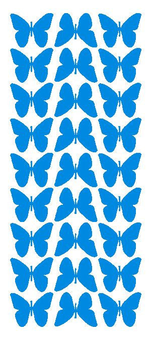 Medium Blue 1" Butterfly Stickers BRIDAL SHOWER Wedding Envelope Seals School arts & Crafts - Winter Park Products