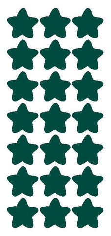 1-1/4" Dk Green Star Stickers Wedding Envelope Seals School Arts & Crafts - Winter Park Products